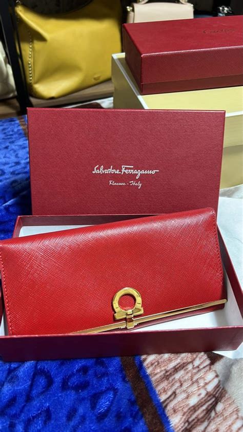 ferragamo half wallet red cheap|gancini continental wallet.